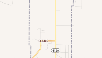 Oaks, Oklahoma map