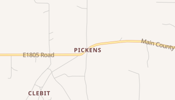 Pickens, Oklahoma map