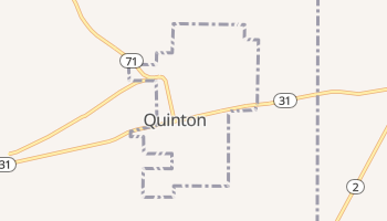 Quinton, Oklahoma map