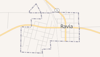 Ravia, Oklahoma map