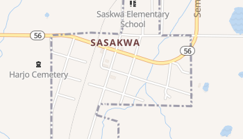 Sasakwa, Oklahoma map