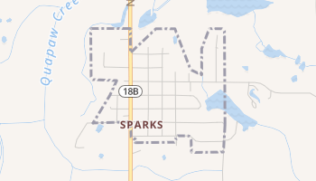Sparks, Oklahoma map
