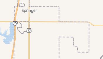 Springer, Oklahoma map