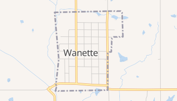 Wanette, Oklahoma map