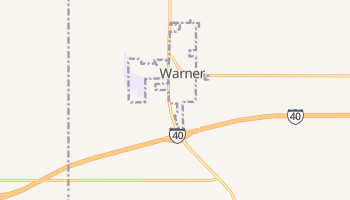 Warner, Oklahoma map