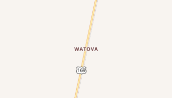 Watova, Oklahoma map