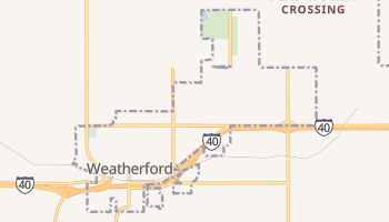 Weatherford, Oklahoma map