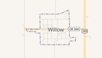 Willow, Oklahoma map