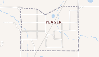 Yeager, Oklahoma map