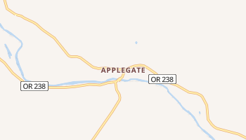 Applegate, Oregon map