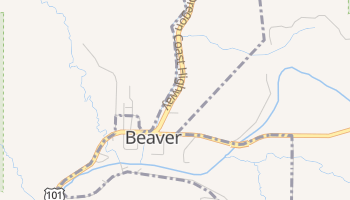 Beaver, Oregon map