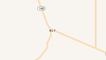 Bly, Oregon map