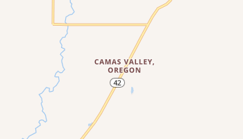 Camas Valley, Oregon map