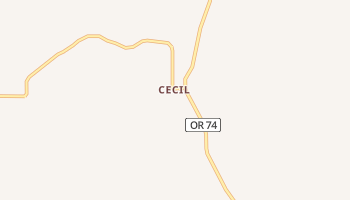 Cecil, Oregon map