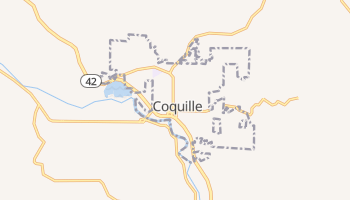 Coquille, Oregon map