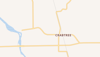 Crabtree, Oregon map