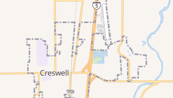 Creswell, Oregon map