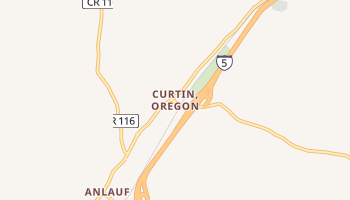 Curtin, Oregon map