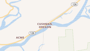 Cushman, Oregon map