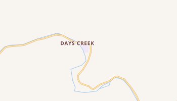 Days Creek, Oregon map