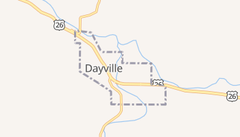 Dayville, Oregon map