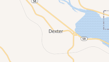 Dexter, Oregon map