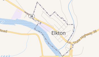 Elkton, Oregon map