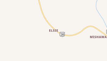 Elsie, Oregon map