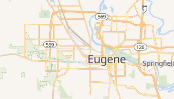 Eugene, Oregon map