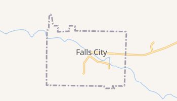 Falls City, Oregon map