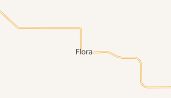 Flora, Oregon map