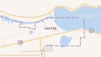Foster, Oregon map