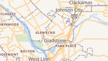 Gladstone, Oregon map