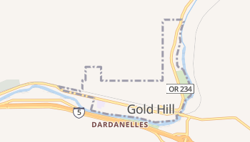 Gold Hill, Oregon map