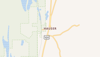 Hauser, Oregon map