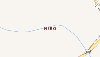 Hebo, Oregon map