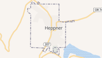 Heppner, Oregon map