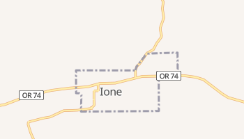 Ione, Oregon map