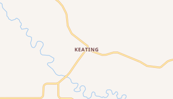 Keating, Oregon map