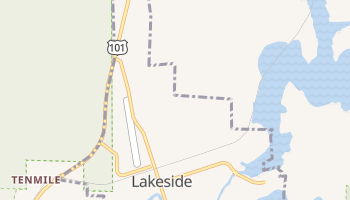 Lakeside, Oregon map