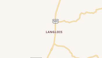 Langlois, Oregon map