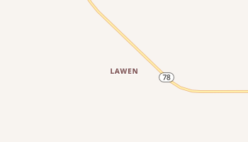 Lawen, Oregon map