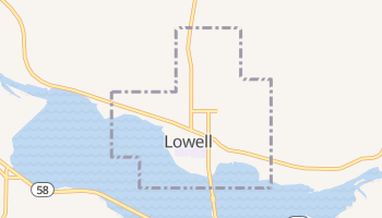 Lowell, Oregon map