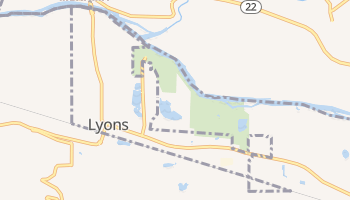 Lyons, Oregon map