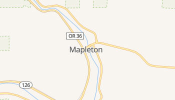 Mapleton, Oregon map