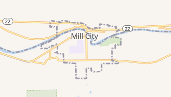 Mill City, Oregon map