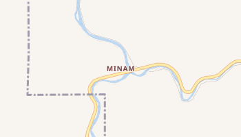 Minam, Oregon map