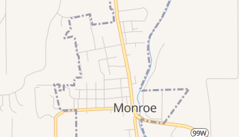 Monroe, Oregon map