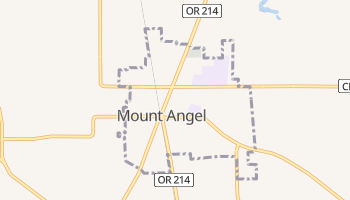 Mount Angel, Oregon map