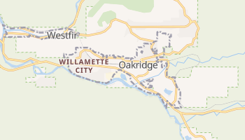 Oakridge, Oregon map